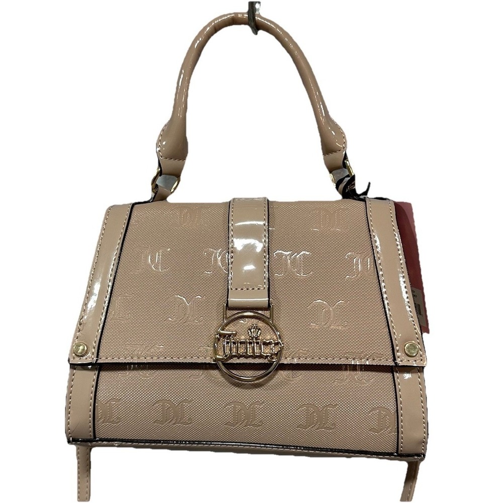 Juicy Couture Shoulder Bag Fancy Flap Xbody Color Cafe Adjustable Straps NWT $79